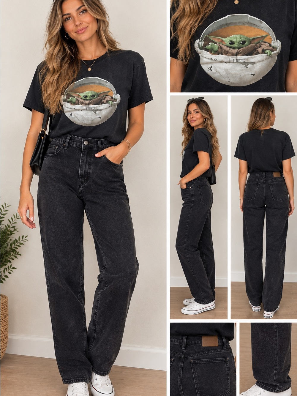 Levi's Black Washed Straight Leg Women's Jeans